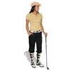 Ladies Black, Khaki & White Golf Outfit