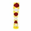 Mens Over the Calf Argyle Sock Yellow, Maroon and White 360 View
