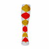 Mens Over the Calf Argyle Sock White, Gold and Red 360 View