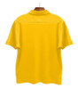 Mens Sport Pro Dry Microfiber Solid Yellow Golf Shirt Back