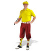 Mens Maroon & Yellow Golf Outfit