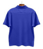 Mens Sport Pro Dry Microfiber Solid Royal Blue Golf Shirt Back