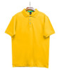 Mens Sport Pro Dry Microfiber Solid Yellow Golf Shirt Front