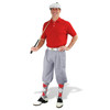 Mens Taupe, Red & White Golf Outfit