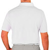 Mens Sport Pro Dry Microfiber Solid White Shirt Golf Back