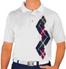 Mens Argyle Paradise Golf Shirt - Q: Navy/Maroon/Charcoal