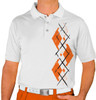 Mens Argyle Paradise Golf Shirt - X: Orange/White