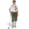 Ladies Golf Knickers Argyle Paradise Outfit U - Olive/White
