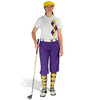 Ladies Golf Knickers Argyle Paradise Outfit JJ - Purple/Yellow