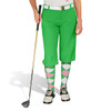 Ladies Golf Knickers Argyle Paradise Outfit NNN - Lime/Pink/White