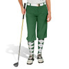 Ladies Golf Knickers Argyle Paradise Outfit UU - Dark Green/White