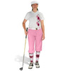 Ladies Golf Knickers Argyle Paradise Outfit VVV - Pink/Maroon/White
