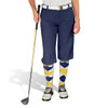 Ladies Golf Knickers Argyle Paradise Outfit 5O - White/Yellow/Navy
