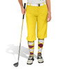 Ladies Golf Knickers Argyle Paradise Outfit 5R - Yellow/Maroon/White