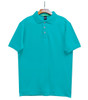 Mens Sport Pro Dry Microfiber Solid Teal Golf Shirt Front