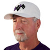 Active Series Sports Mens Baseball Cap Argyle Paradise Black, Purple and White Design Side