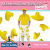 Mens Snickers Yellow Marshmallow Birdie Outfit Outdoor Sports White Microfiber Golf Knickers featuring Yellow Marshmallow Birdies With Matching Cap, Shirt and Argyle Socks