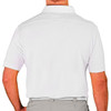 Mens Pro Dry Microfiber Solid White Shirt Golf Back