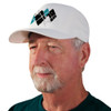 Active Series Sports Mens Baseball Cap Argyle Paradise Black, Teal and White Design Side