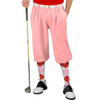 Mens Pink Microfiber Golf Knickers with White, Pink and Red Argyle Socks