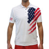 Mens USA Patriot Heroes Golf Shirt - Brush Stroke