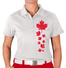 Ladies Canadian Homeland Golf Shirts - Maple Leaves