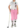 Ladies Argyle Paradise Golf Shirt - 6D: Pink/White/Dark Green