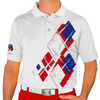 Mens Argyle Utopia Golf Shirt - 5K: Red/White/Royal