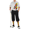 Mens Argyle Utopia Golf Shirt - 6B: Black/Orange/Yellow