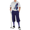 Mens Argyle Utopia Golf Shirt - 6N: Navy/Royal/Purple