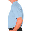 Mens Sport Clubhouse Cotton Solid Light Blue Golf Shirt Side