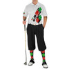 Mens Argyle Utopia Golf Shirt - G: Black/Red/Lime