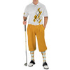 Mens Argyle Utopia Golf Shirt - FFF: Gold/White
