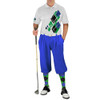 Mens Argyle Utopia Golf Shirt - III: Lime/Black/Royal