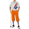 Mens Argyle Utopia Golf Shirt - RRRR: White/Royal/Orange