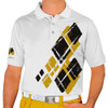 Mens Argyle Utopia Golf Shirt - SS: Gold/Black