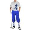 Mens Argyle Utopia Golf Shirt - UUU: Light Blue/Royal/White