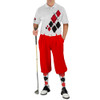 Mens Argyle Utopia Golf Shirt - ZZZZ: White/Black/Red
