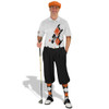 Golf Knickers Argyle Utopia Outfit SSS - Black/Orange/White