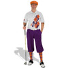 Golf Knickers Argyle Utopia Outfit 5D - Purple/Orange
