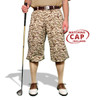 Mens Outdoor Sports Desert Camo Golf Knickers Front with Khaki Socks and Shirt
