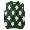 Mens Dark Green, Black & White Sweater Golf Outfit