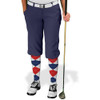 Ladies Golf Knickers Argyle Utopia Outfit E - White/Navy/Red