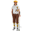 Ladies Golf Knickers Argyle Utopia Outfit EEEE - Brown/Gold/White