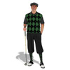 Mens Black & Dark Green Sweater Golf Outfit Mens Black & Dark Green Sweater Golf Outfit