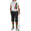 Ladies Argyle Utopia Golf Shirt - G: Black/Red/Lime