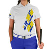 Ladies Argyle Utopia Golf Shirt - II: Royal/Yellow