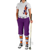 Ladies Argyle Utopia Golf Shirt - LL: Purple/Orange/White