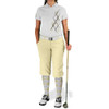 Ladies Argyle Utopia Golf Shirt - T: Natural/White