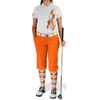 Ladies Argyle Utopia Golf Shirt - X: Orange/White
